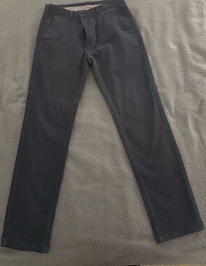 Men’s ALOPESON Wear Navy Slim Fit Pants Size 32 Cotton Stretch Tailored